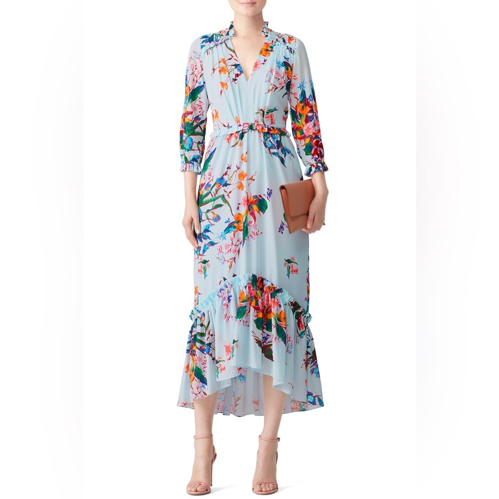 Hunter Bell Wildflower Leighton Long Sleeved Floral Dress | Size 4